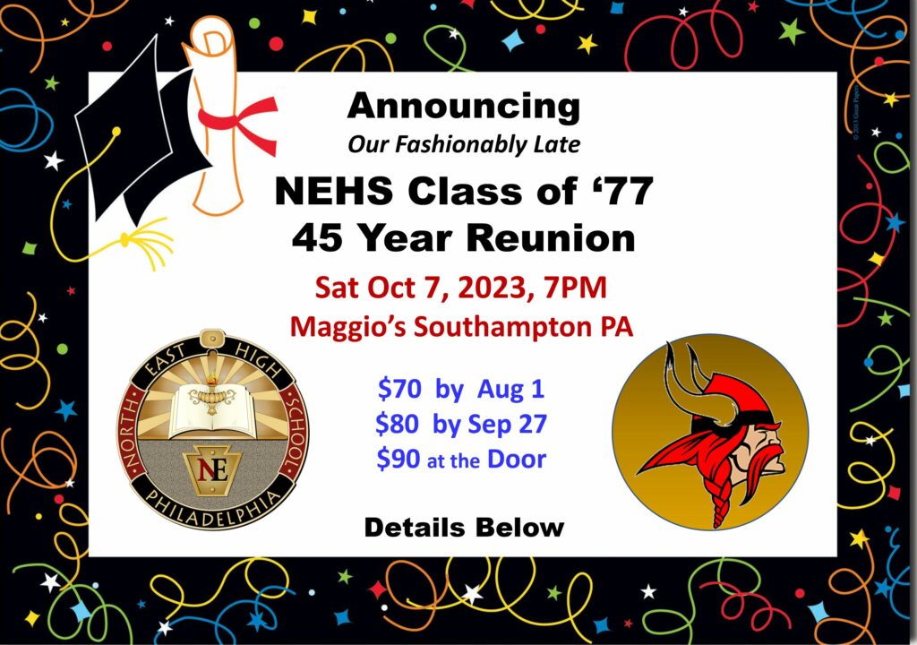 Alumni Reunion Schedule Northeast High School