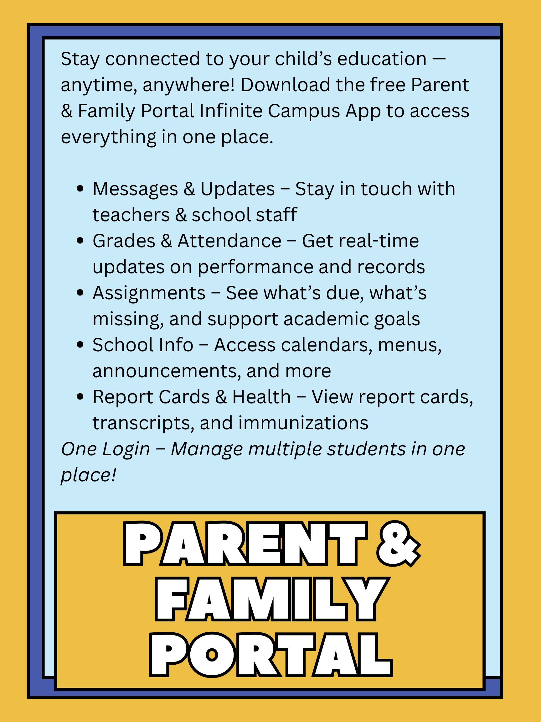 Parent portal flyer